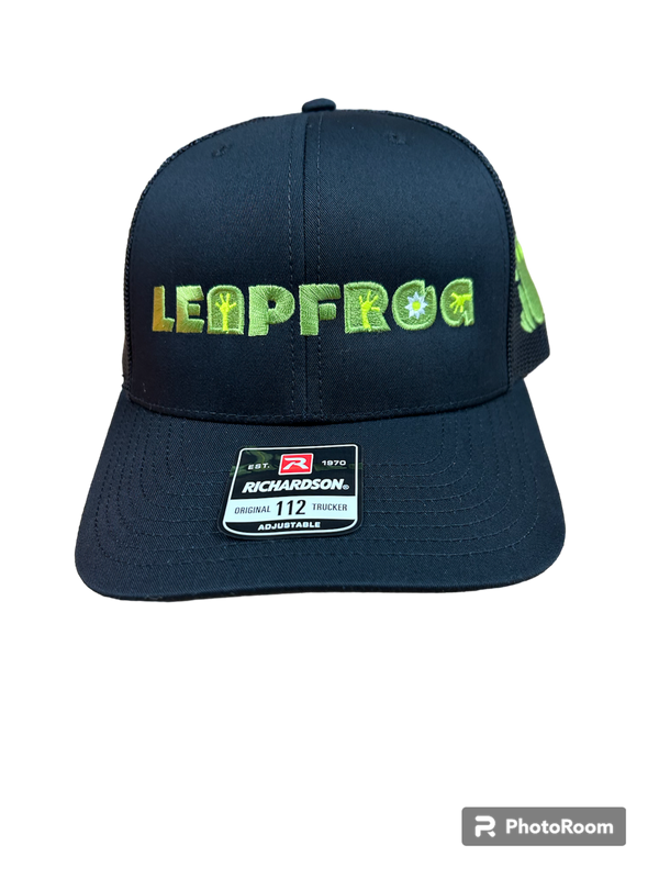 Leapfrog Trucker Cap - Black/Lime Green