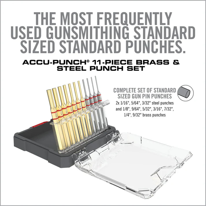 Real Avid Accu-Punch 11-Piece Standard Brass & Steel Pin Punch Set