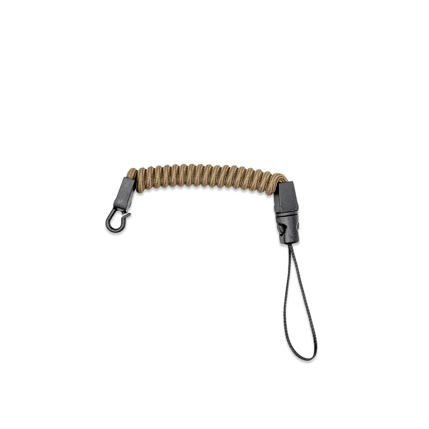 Marsupial Gear Rangefinder Tether elastic coiled hunting tether with quick release buckle made in USA