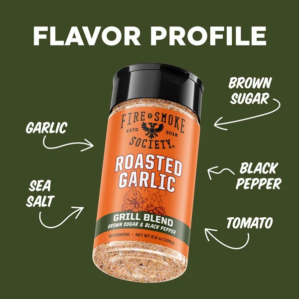 Fire & Smoke Society Roasted Garlic Seasoning – 6.9 oz - Image 2