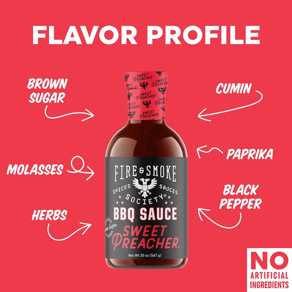 Fire & Smoke Society Sweet Preacher BBQ Sauce - Image 4