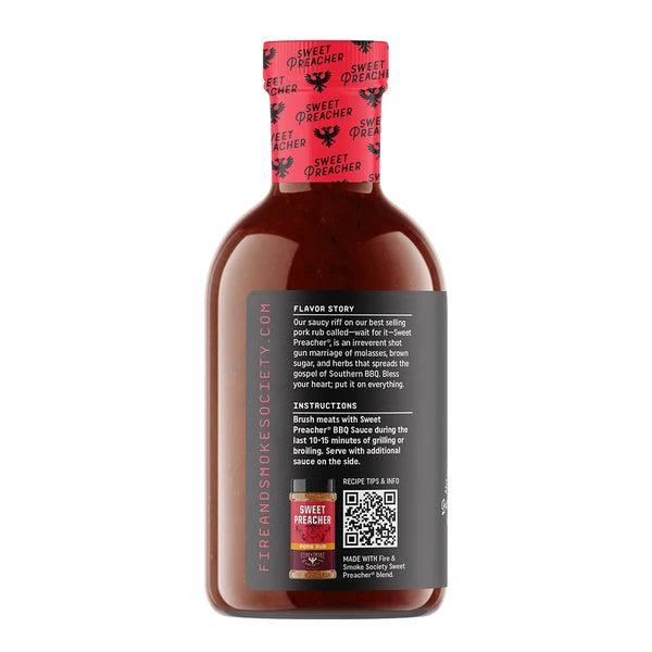 Fire & Smoke Society Sweet Preacher BBQ Sauce - Image 2