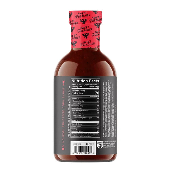 Fire & Smoke Society Sweet Preacher BBQ Sauce - Image 3
