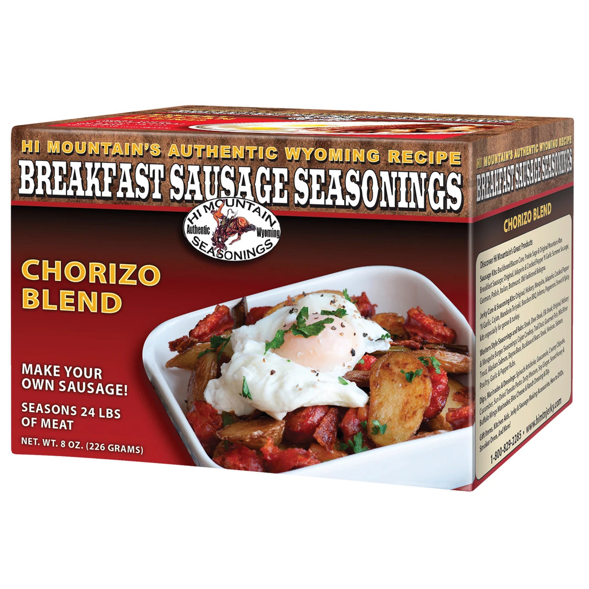 Hi Mountain Chorizo Blend Breakfast Sausage Seasoning for pork beef and wild game