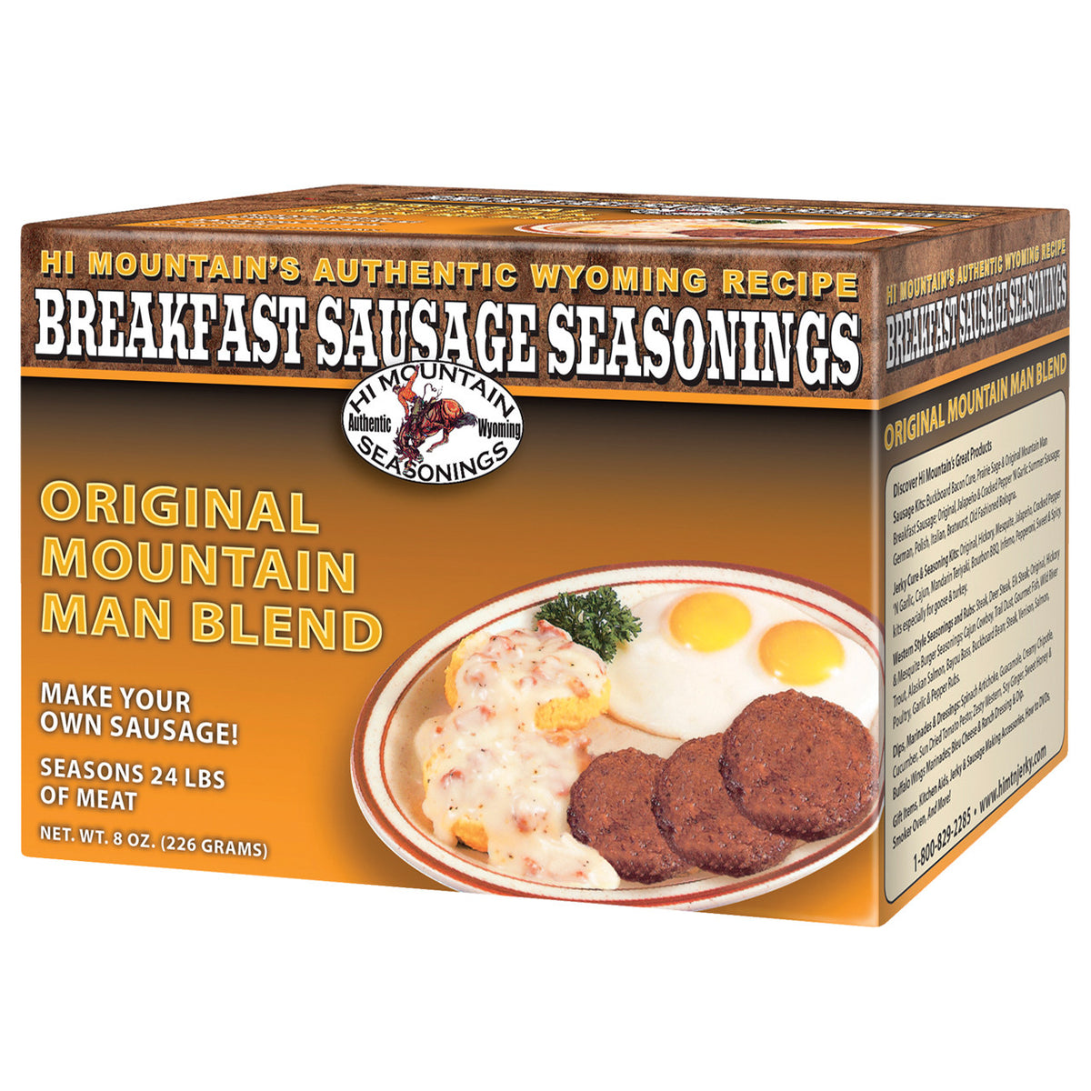 Hi Mountain Original Mountain Man Breakfast Sausage Seasoning for pork venison and wild game
