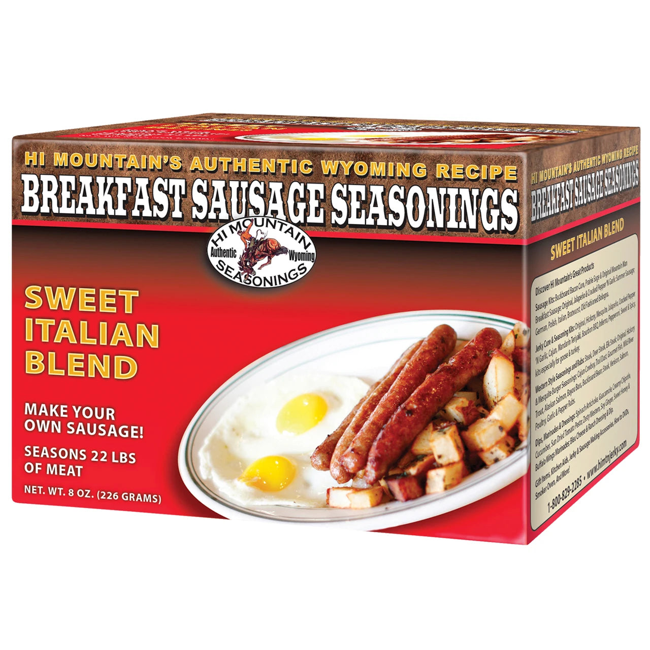 Hi Mountain Sweet Italian Breakfast Sausage Seasoning for pork venison and wild game