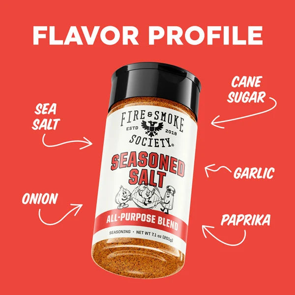 Fire & Smoke Society Seasoned Salt All-Purpose Seasoning – 7.1 oz - Image 2