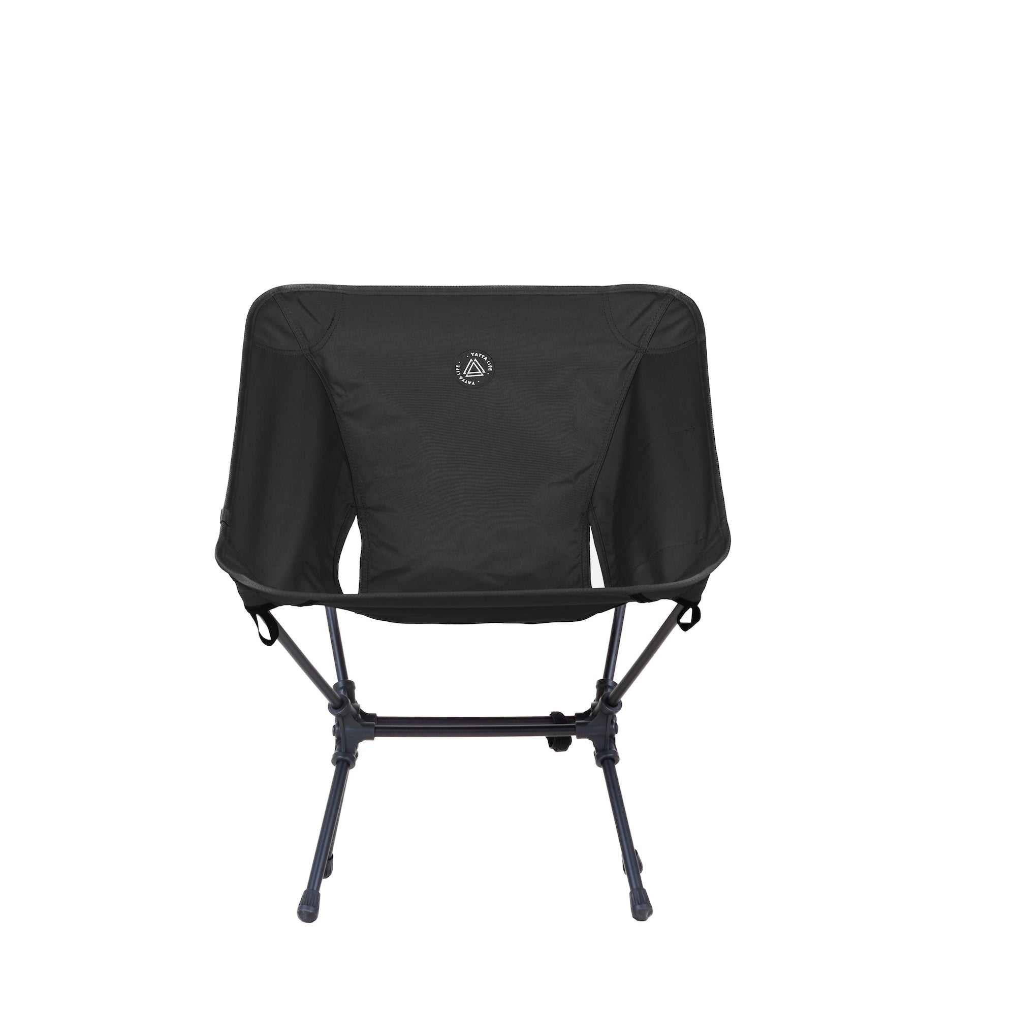 YATTA Low Back Ultralight Folding Camping Chairs With Storage Pouch - Black - Image 2