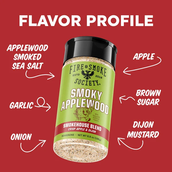Fire & Smoke Society Smoky Applewood BBQ Rub – 6.9 oz - Image 2