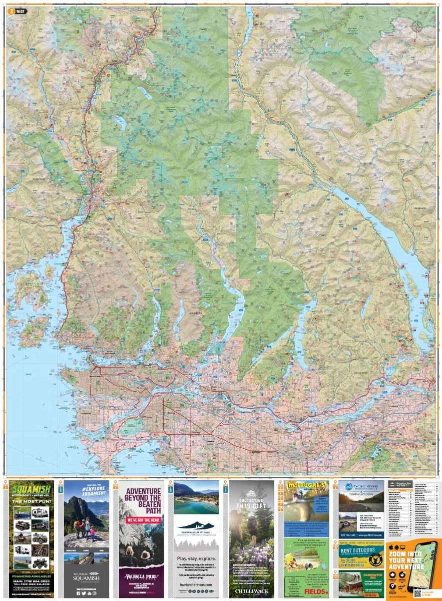 Backroad Maps Squamish, Chilliwack & Merritt BC - Recreation Map