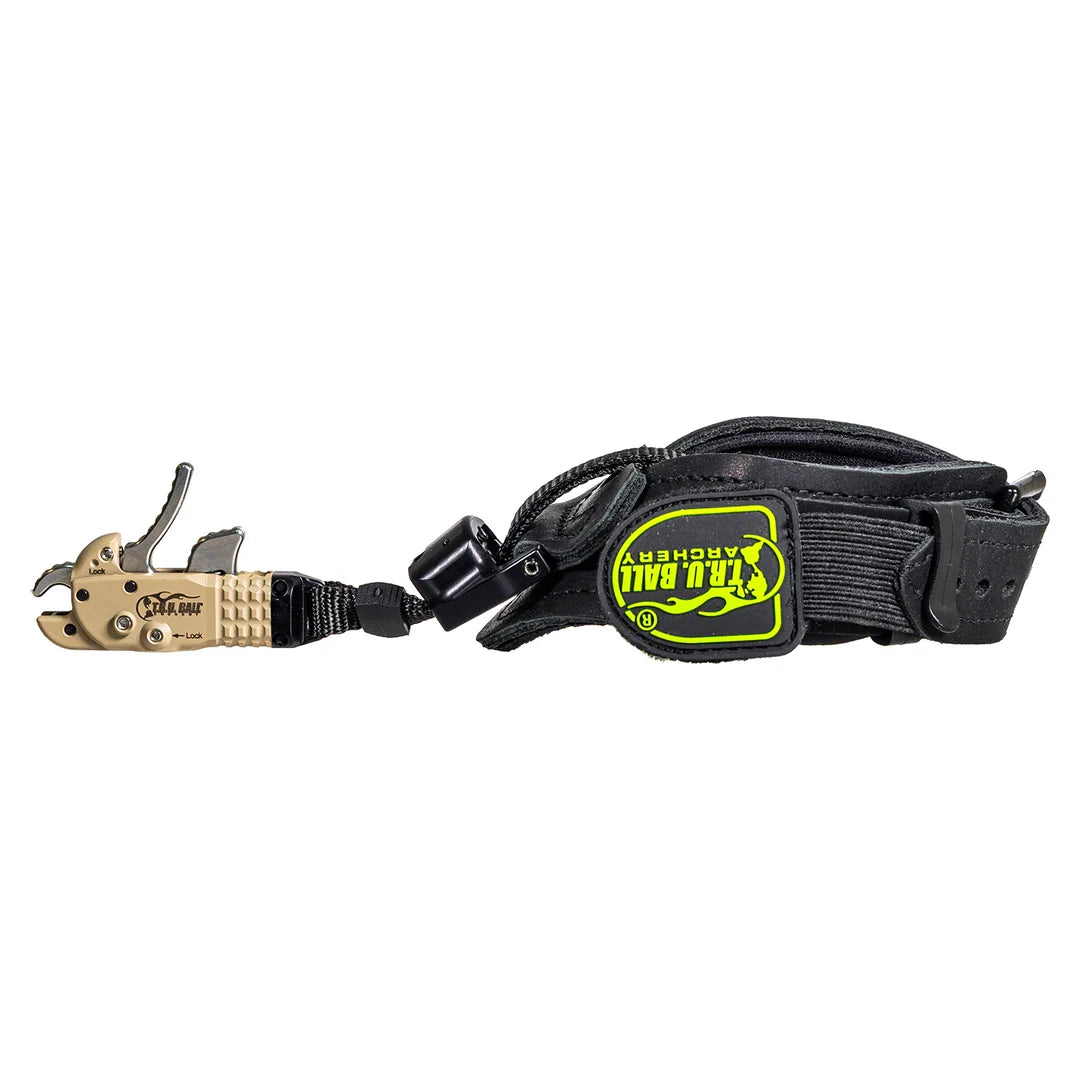 T.R.U. Ball Execute V2 index finger archery release with brass body and stainless steel jaw