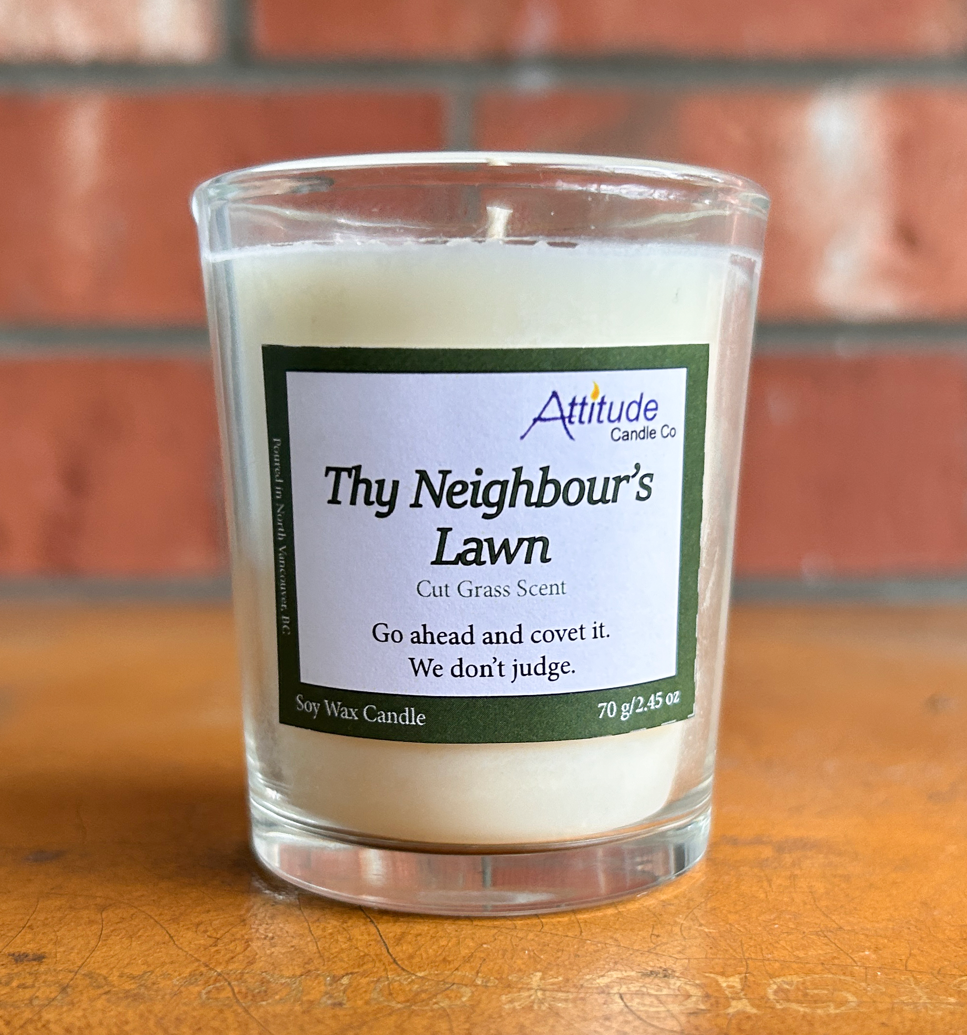 Attitude Candle Co. Thy Neighbour's Lawn - Cut Grass Scented Candle