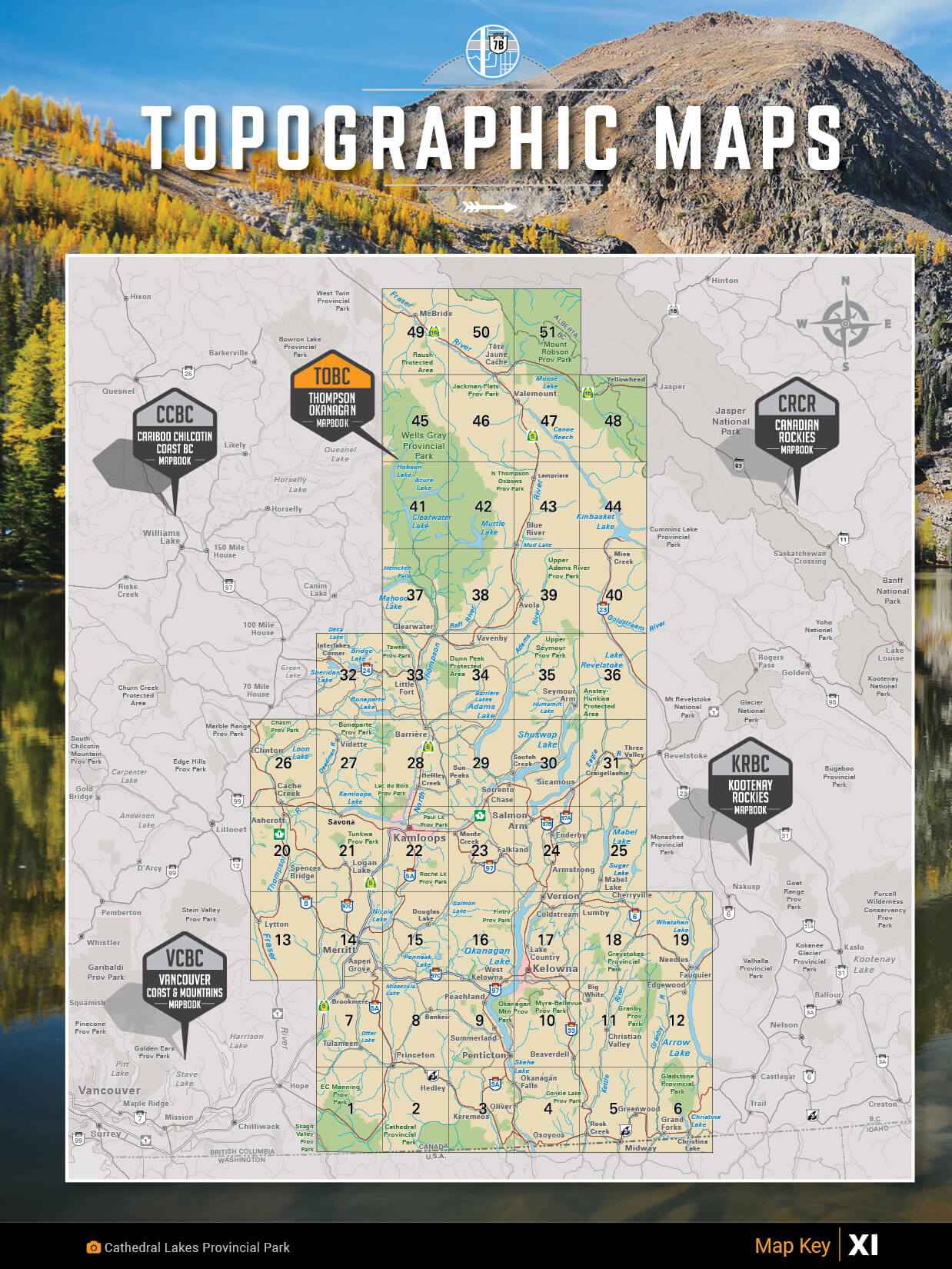 Backroad Maps Thompson Okanagan BC Backroad Mapbook