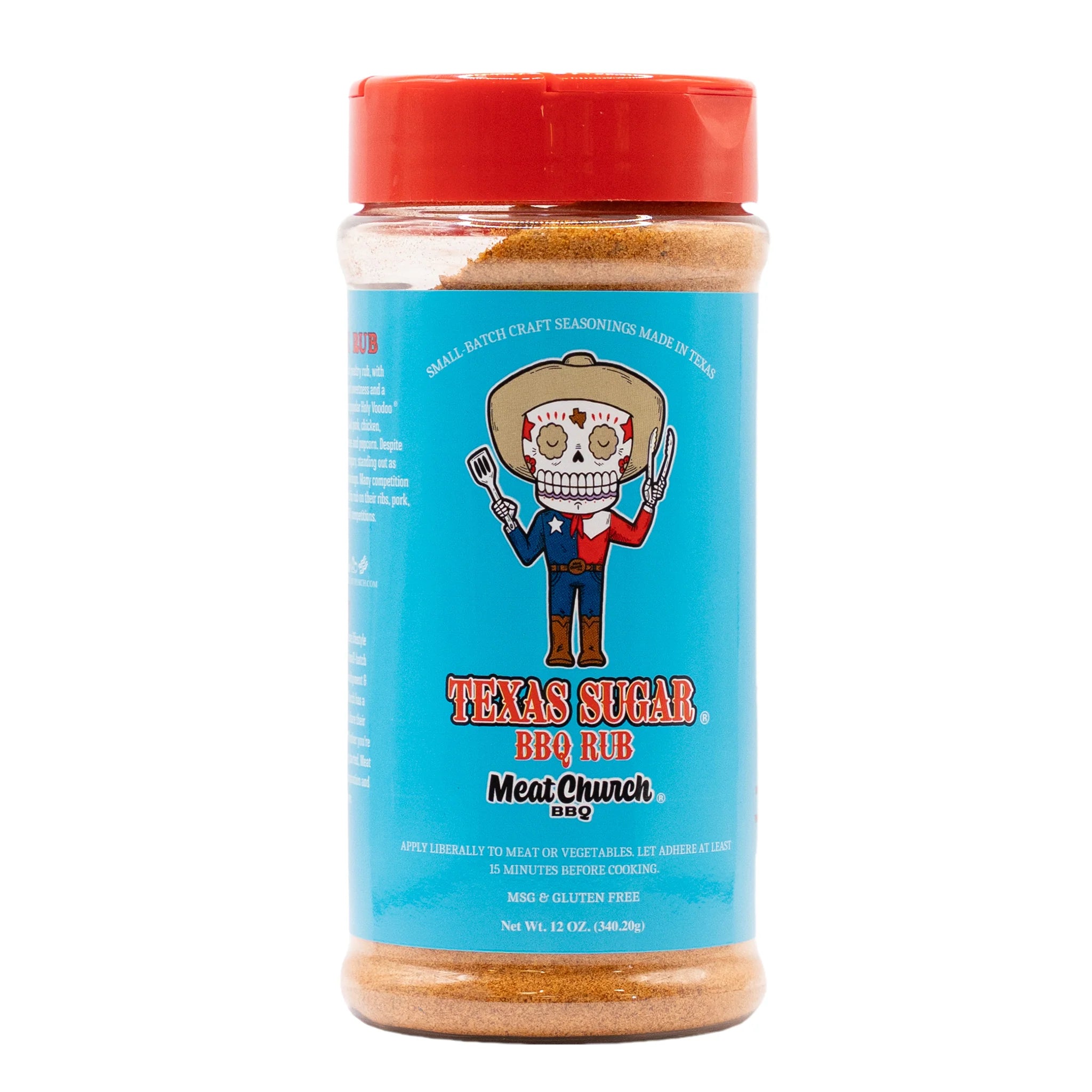 Meat Church Texas Sugar BBQ Rub 12 oz Southwestern sweet heat seasoning for pork and poultry