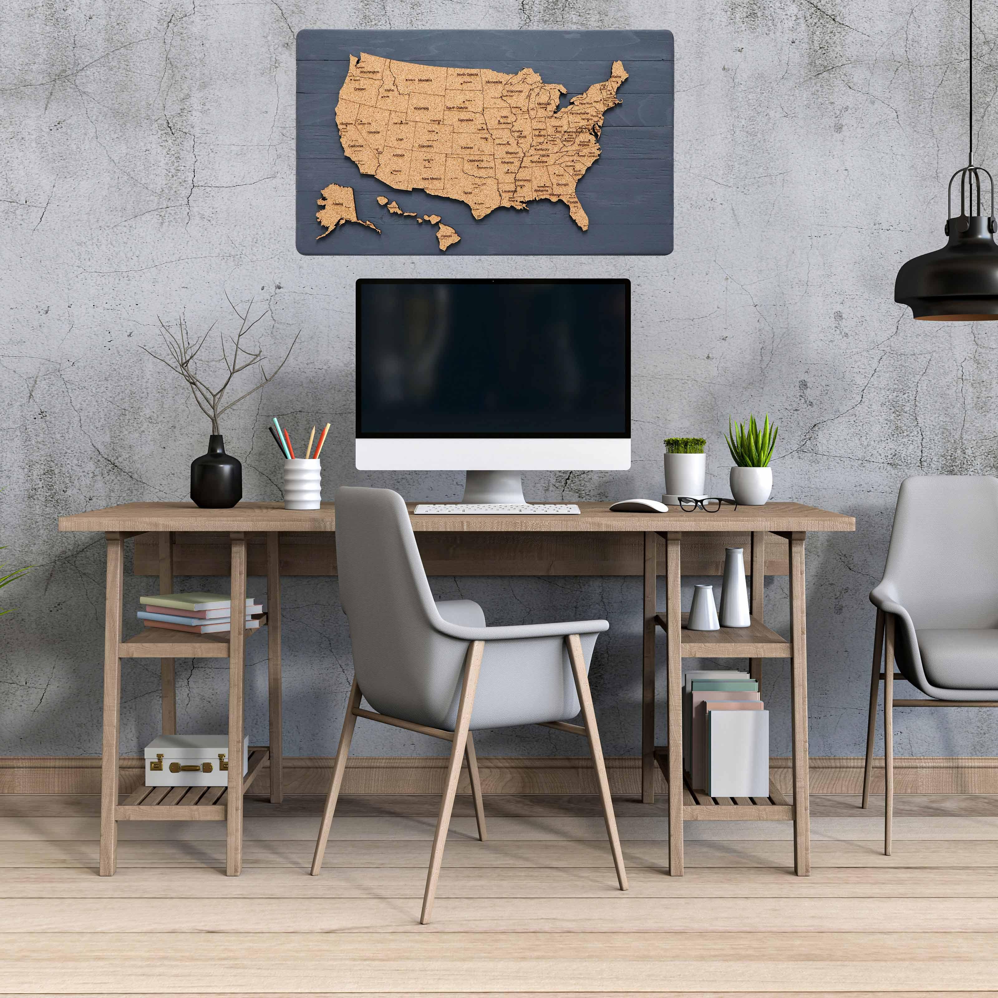 Wanderlust Maps United States Travel Map | 24 x 14