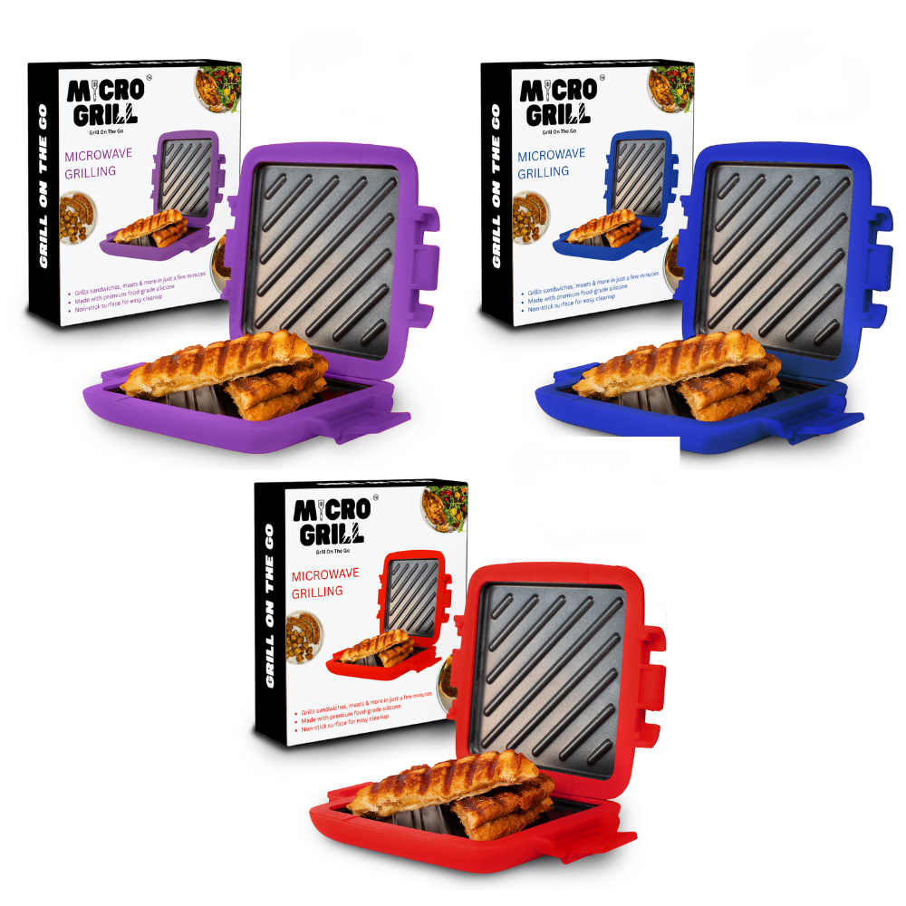 Micro Grill Classic™ Toastie Maker, Microwave Grill, Sandwich Toaster, 3 Minute Grilled Cheese, Crispy, Panini Press, Dishwasher Safe, Office, Home, Travel & School Dorms - Image 20