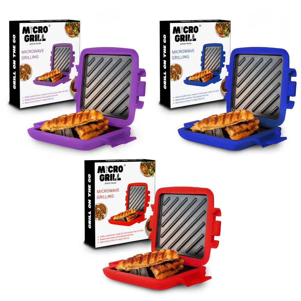 Micro Grill Classic™ Toastie Maker, Microwave Grill, Sandwich Toaster, 3 Minute Grilled Cheese, Crispy, Panini Press, Dishwasher Safe, Office, Home, Travel & School Dorms - Image 19