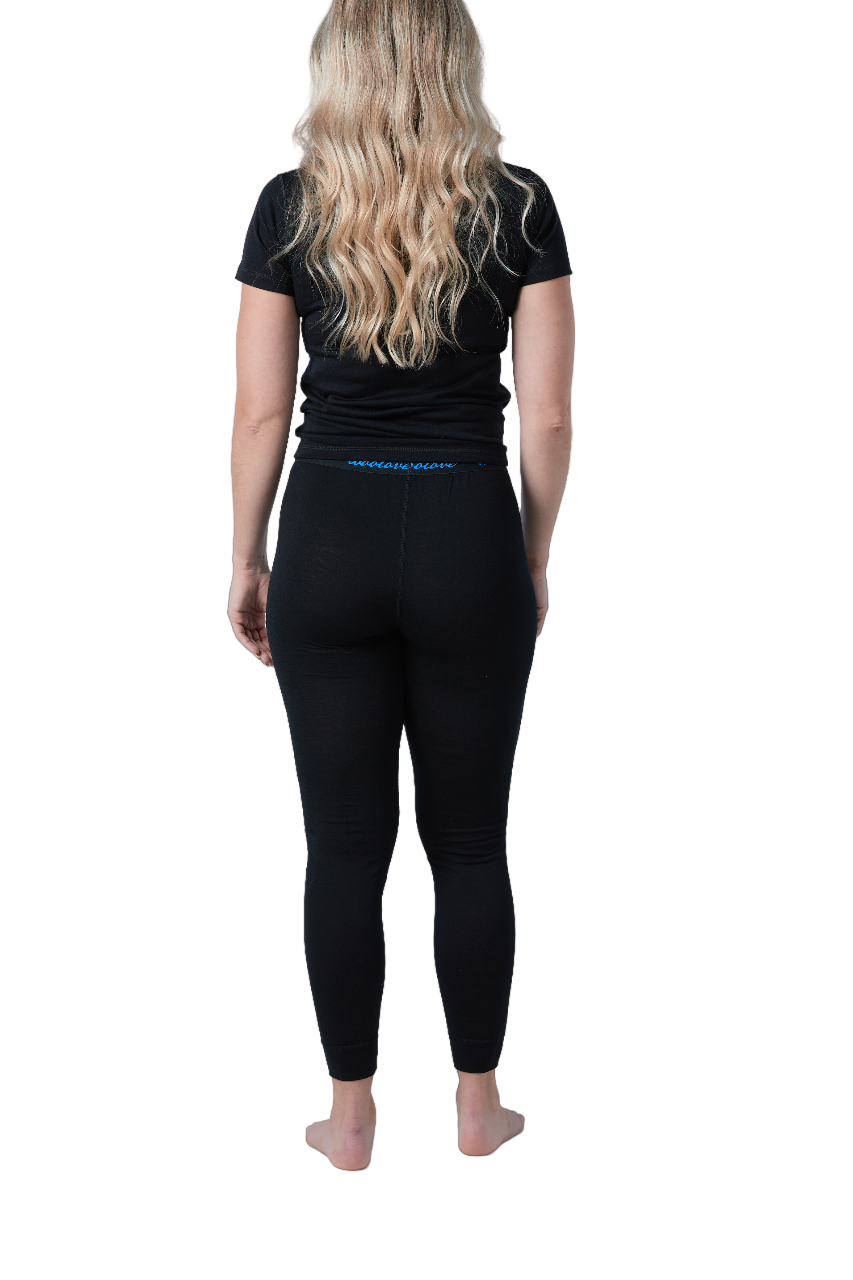 Woolove Apparel Women's 100% Merino Wool Long Underwear Base Layer Leggings 190 GSM - Midweight