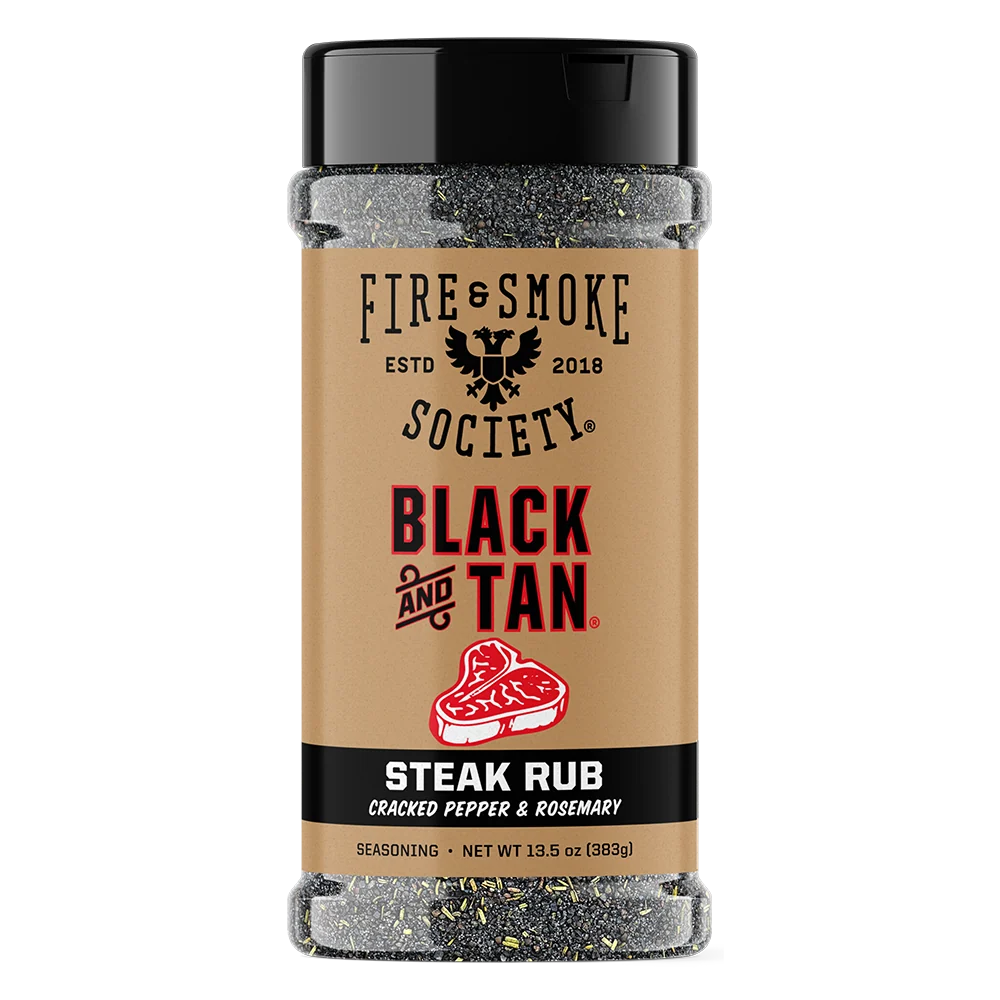 Fire & Smoke Society Black & Tan Steak Rub – 13.6 oz