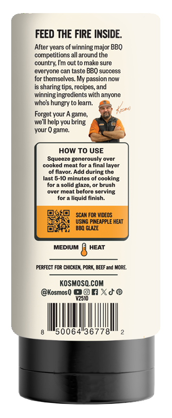 Kosmos Q Pineapple Heat BBQ Glaze 21oz - Image 2