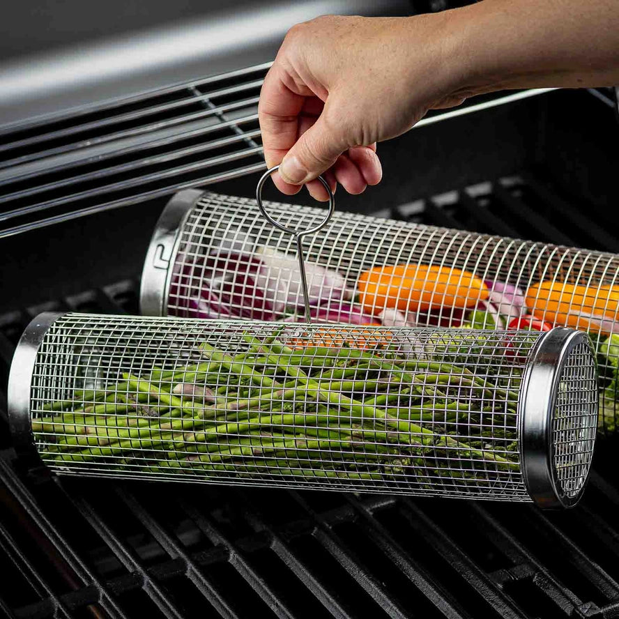 TableCraft Rolling Grilling Baskets, Set of 2 - Image 10