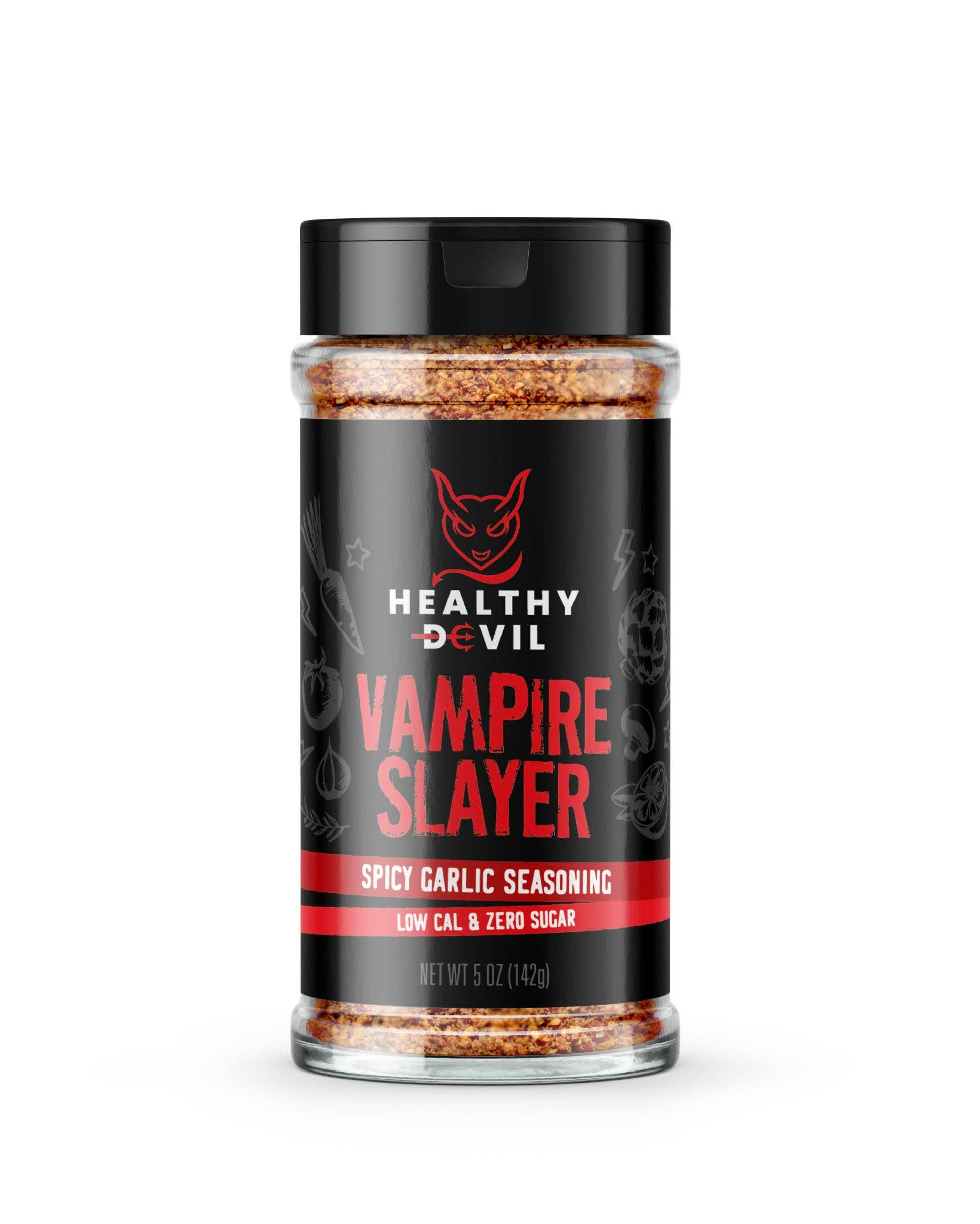 Healthy Devil Vampire Slayer garlic seasoning for beef chicken pork seafood and vegetables