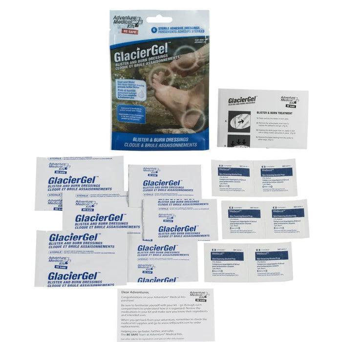 Adventure Medical Kits GlacierGel blister and burn dressings kit with packets and instructions