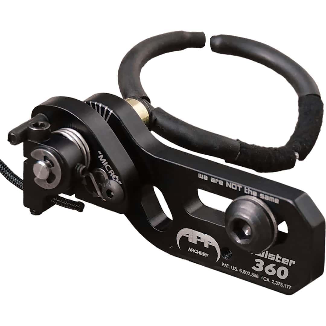 APA Archery Twister 360 black arrow rest accessory with logo and adjustment knob