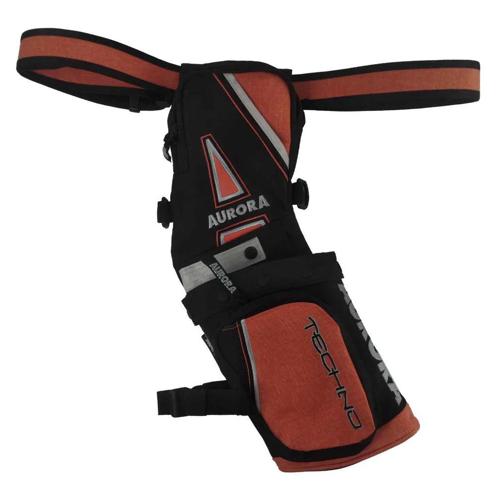 Aurora Techno rust orange and black dog harness with adjustable straps