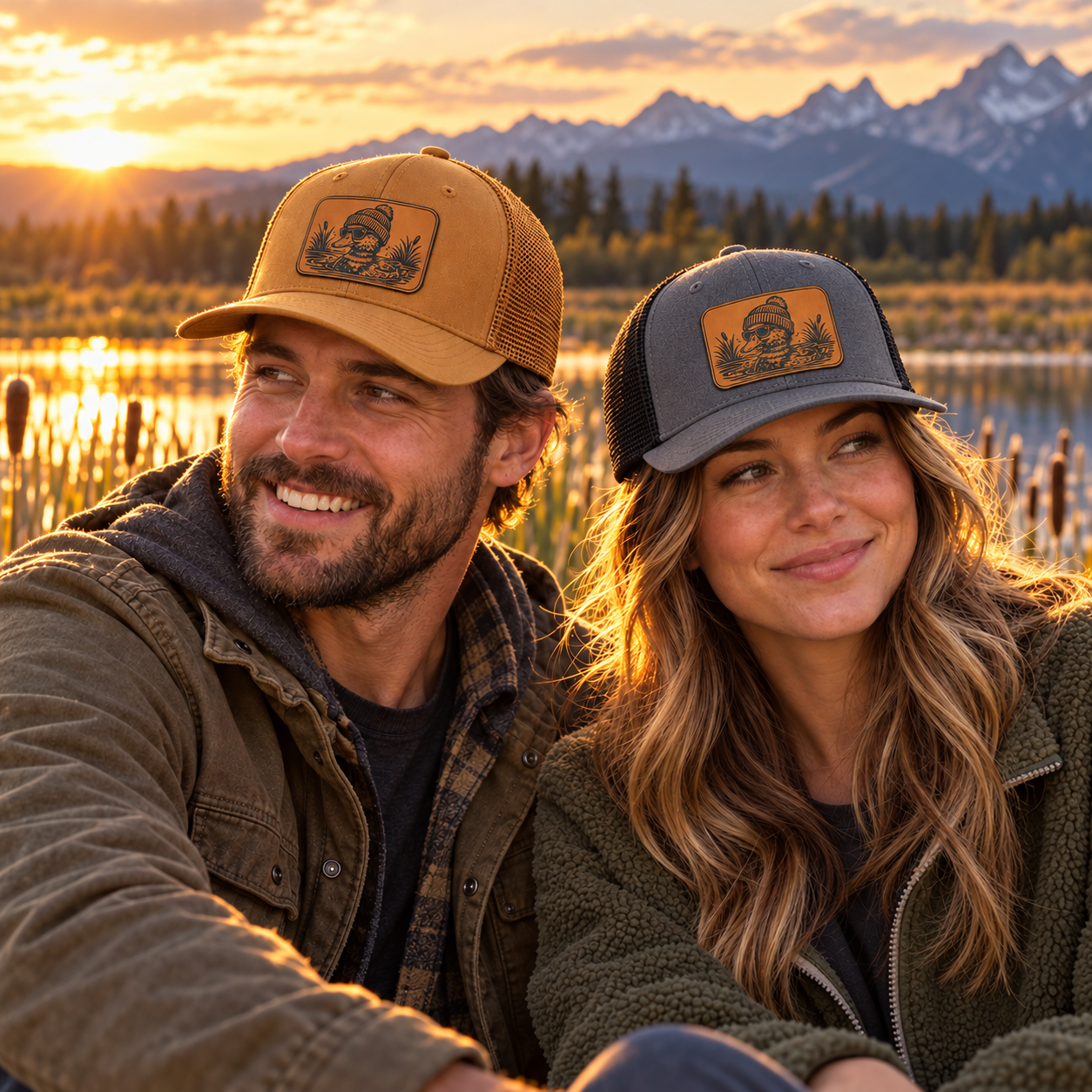Leapfrog Cool Duck Leather Patch Trucker Hat - Image 5