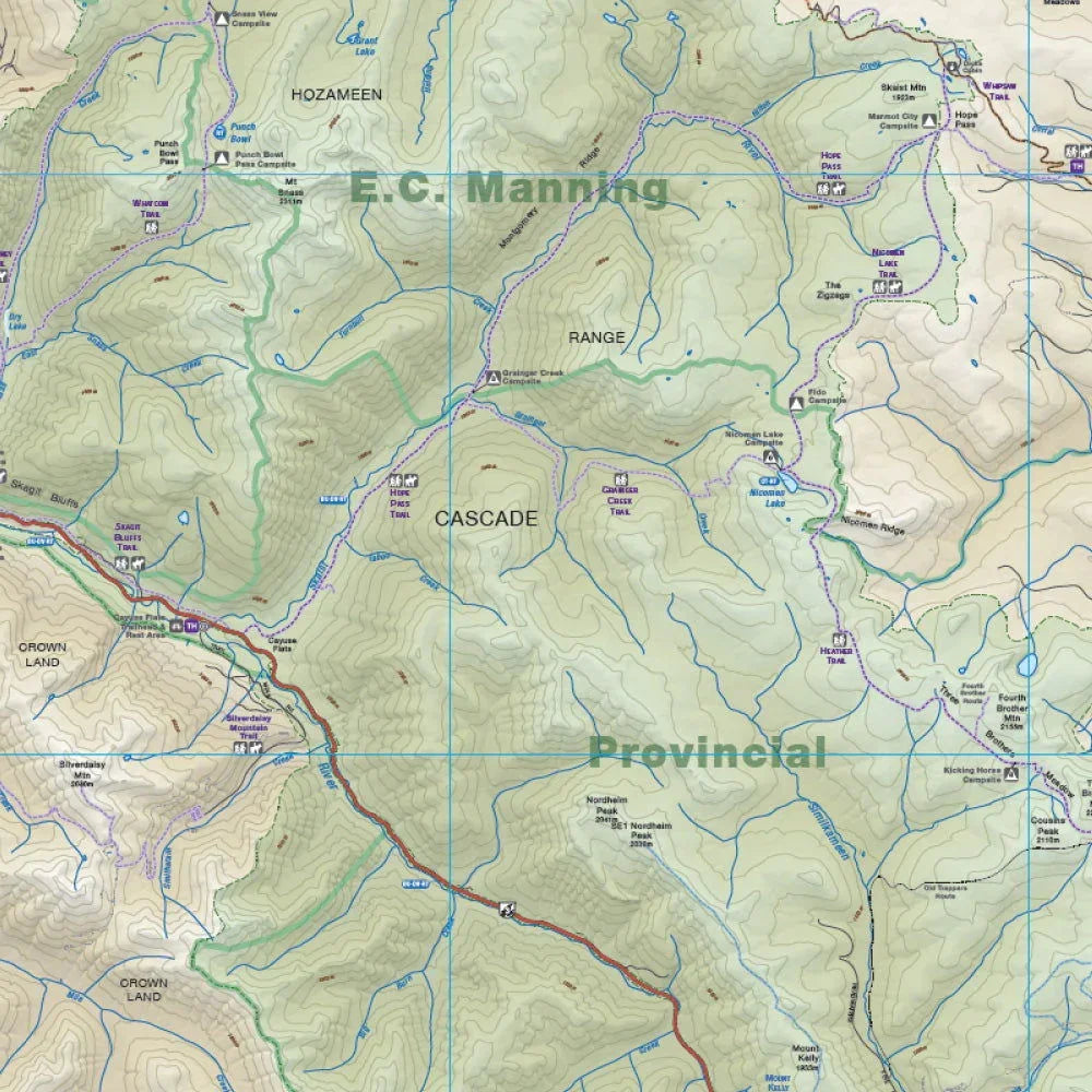 Backroad Maps EC Manning & Skagit Valley Provincial Parks BC - Park Ma ...
