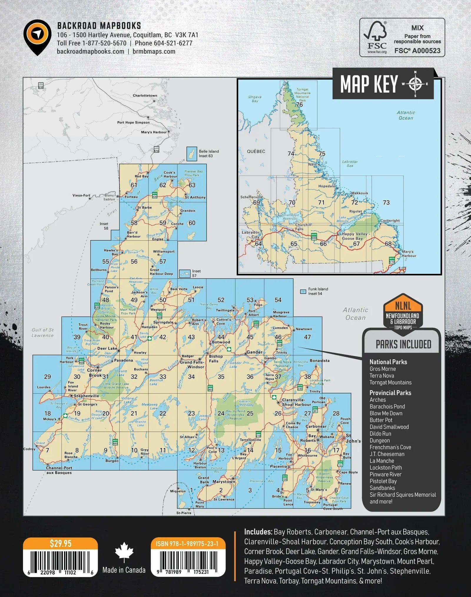 Backroad Maps Newfoundland & Labrador Backroad Mapbook