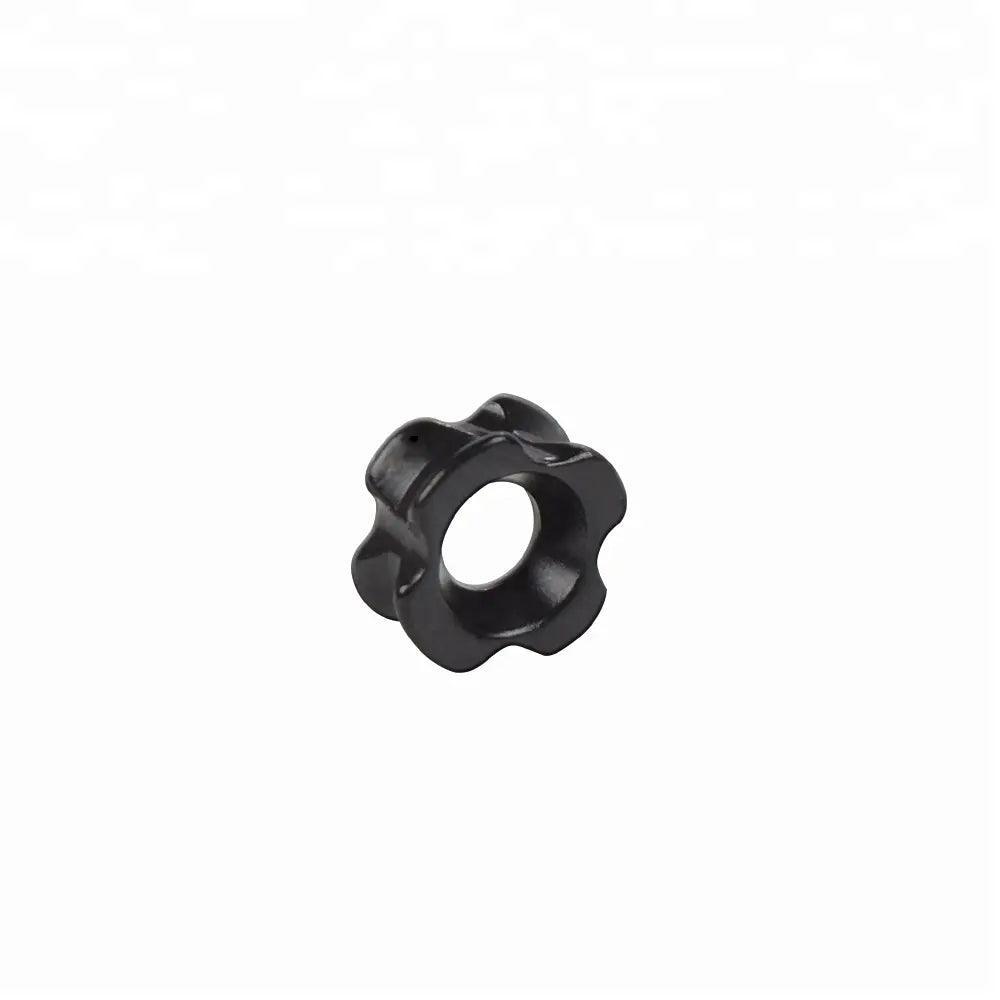 Black aluminum archery peep sight for bows on a white background