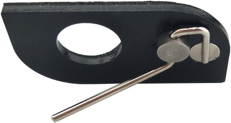 Stainless steel magnetic recurve arrow rest on a black mounting bracket, archery accessory