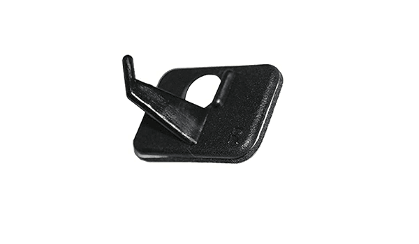Black stick-on recurve arrow rest for archery, shown on a white background