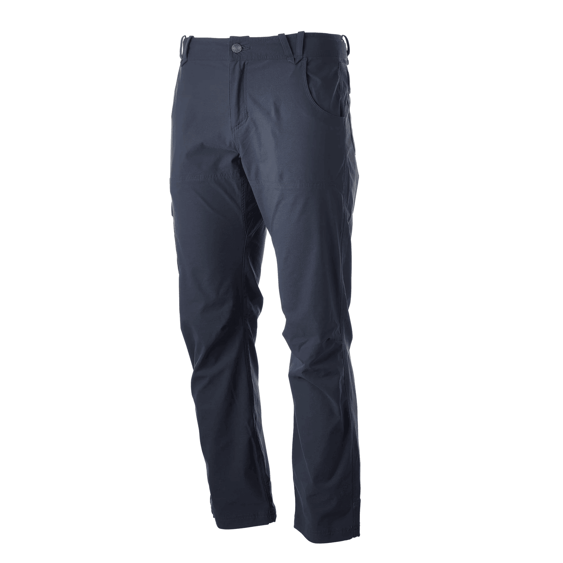 Dark gray Badlands Scree outdoor pants with pockets on plain background