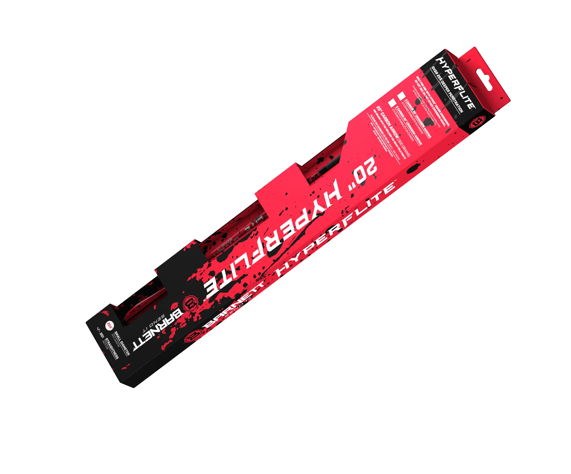 Barnett Archery Hyperflite arrow 5-pack in red and black retail packaging