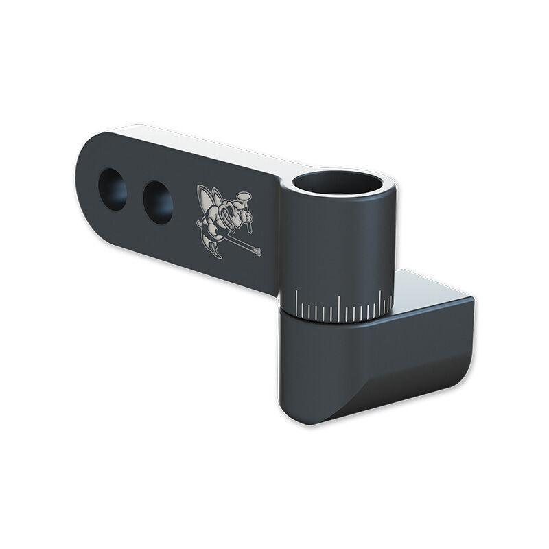 Bee Stinger Archery adjustable side bar mount, black metal with engraved bee logo
