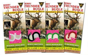 Berry Thunder Bugle replacement reeds elk call packs with elk image and assorted reed types