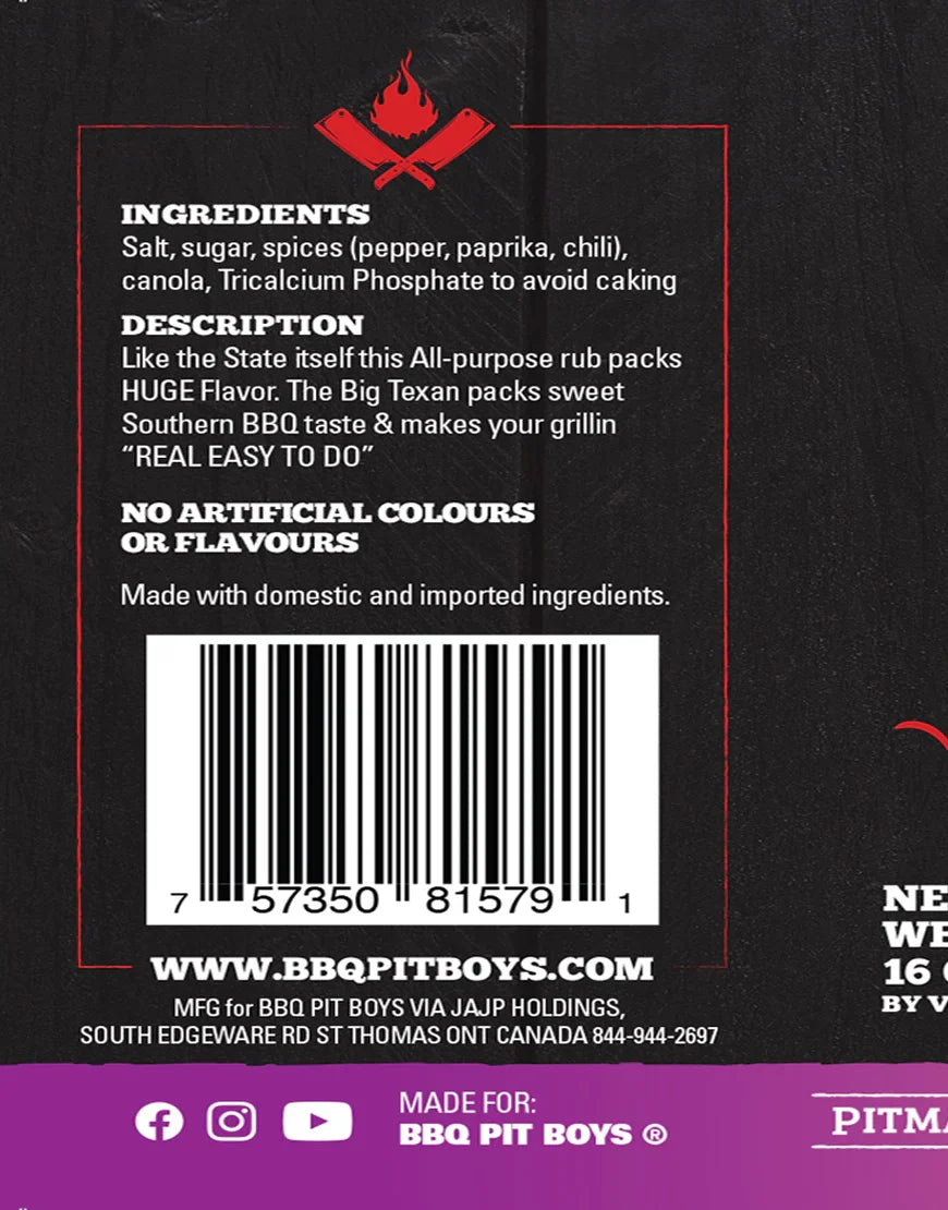 BBQ Pit Boys Big Texan All Purpose BBQ Rub - Image 2