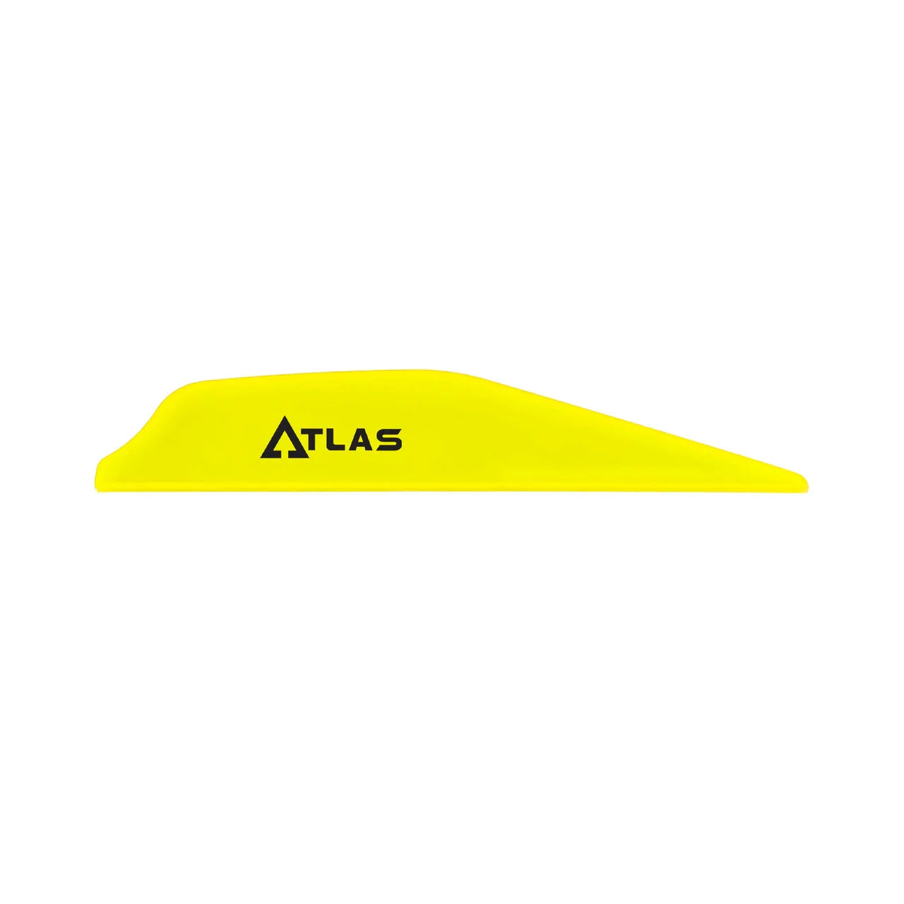 Yellow Atlas arrow vane fletching on white background