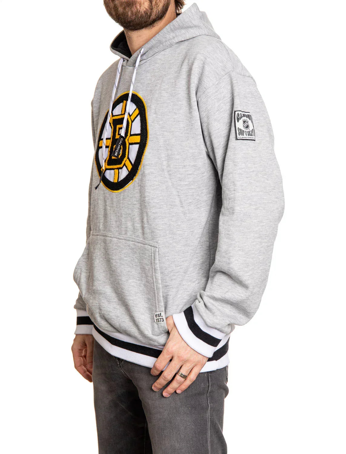 Boston Bruins "Muskoka Style" Premium Chenille Woven Logo Hoodie