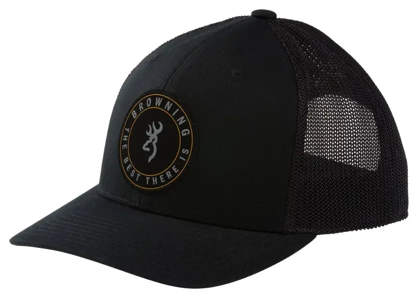 Browning Axle Cap with breathable mesh back, adjustable snapback closure and round Browning logo patch