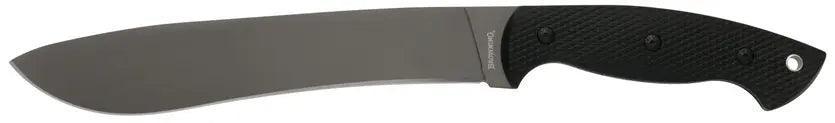 Browning Bush Craft camp knife with black textured handle and stainless steel blade