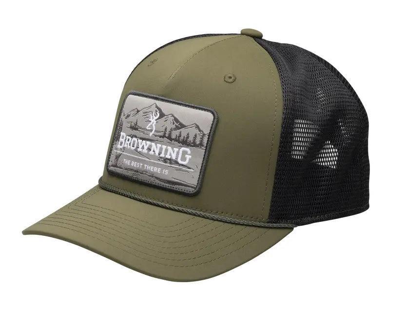 Browning Homestead Flexfit 110 cap with mountain Buckmark patch for hunting and outdoor wear