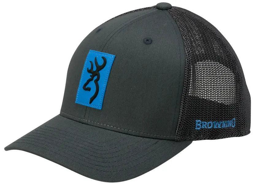 Browning Snap Shot Cap in blue with mesh back and Browning deer logo patch
