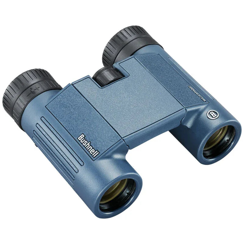 Bushnell blue waterproof binoculars compact design with textured grip