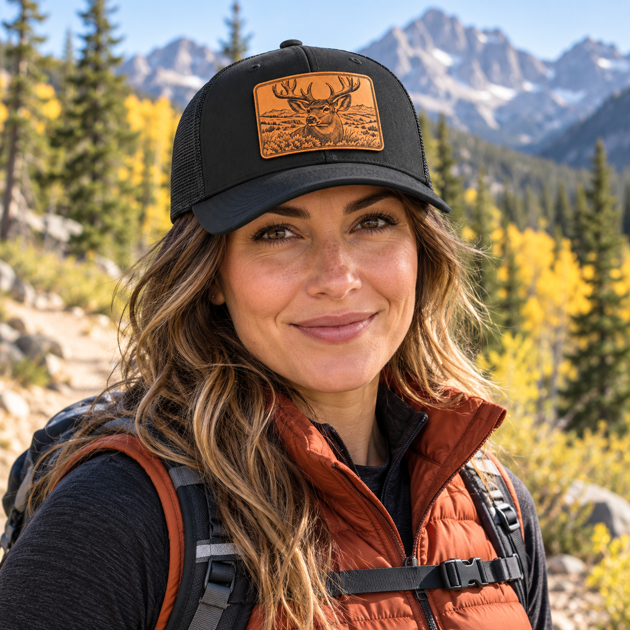 Leapfrog Collective High Country Mule Deer Leather Patch Hat - Image 4
