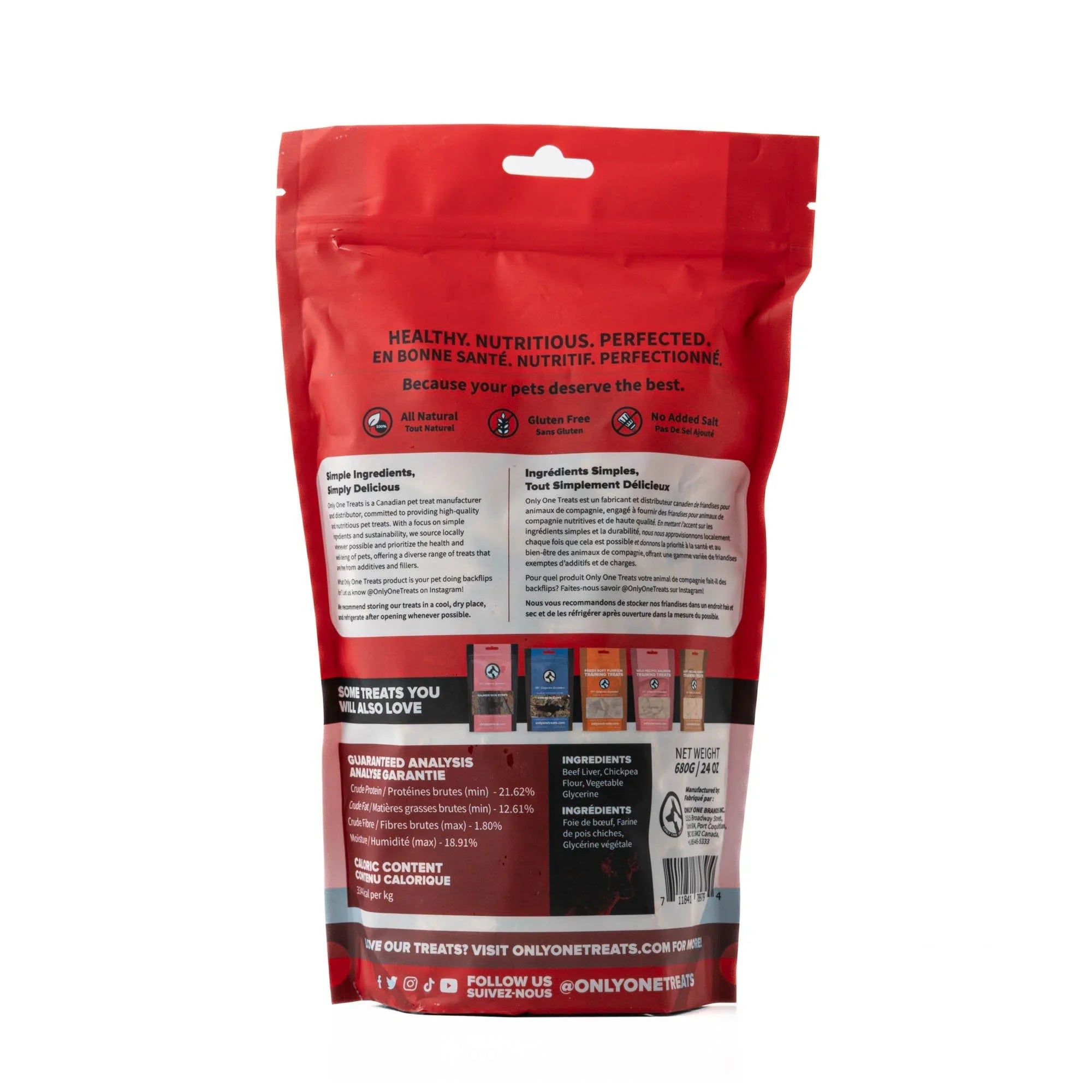 Only One Treats Canadian Beef Liver Training Treats 680g