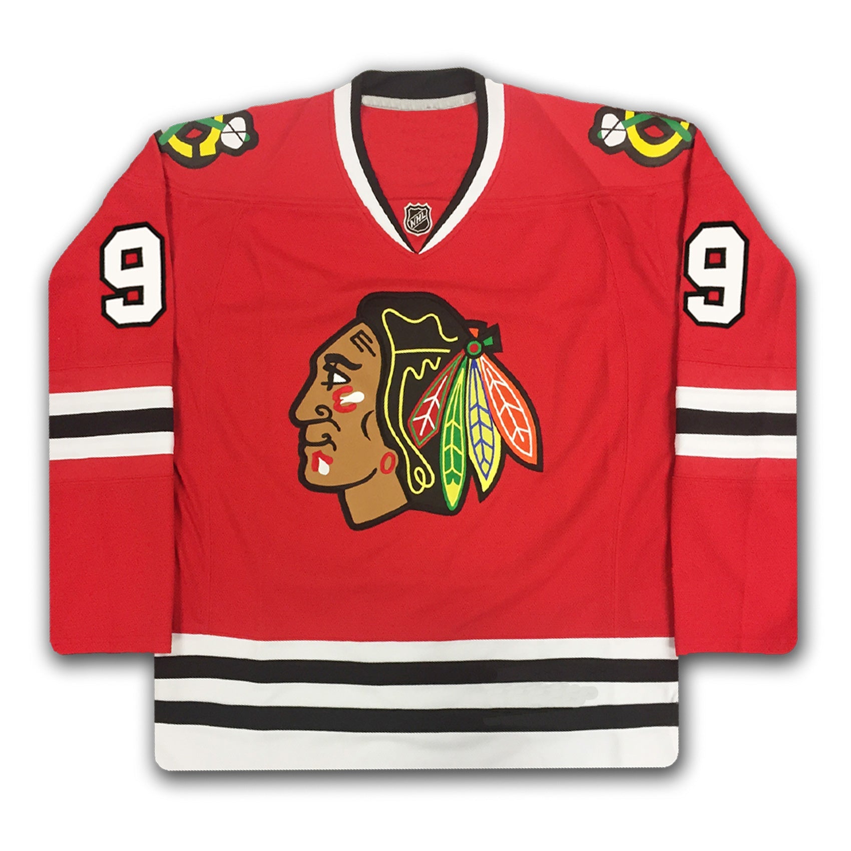 BOBBY HULL RED CAREER JERSEY #9 OF 399  - AUTOGRAPHED - CHICAGO BLACKHAWKS - Image 2